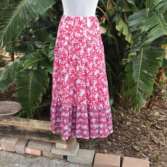 Ralph Lauren chaps tiered maxi skirt